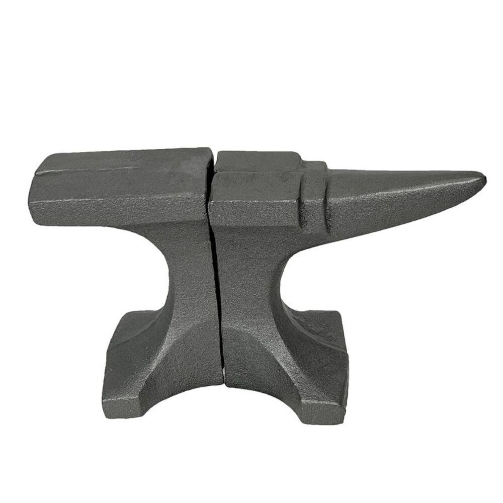 Cast Iron Anvil Bookends Set of 2 with Smooth Flat Top - 8" L Book Holders